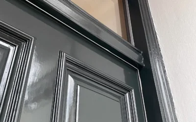 Classic, gloss green London front door