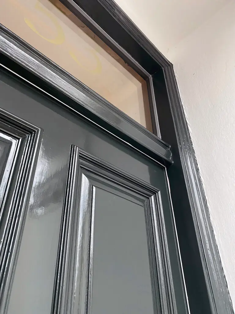 Classic, gloss green London front door