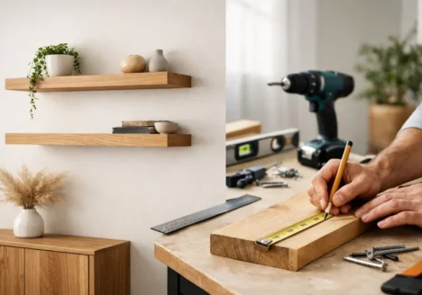 Floating Shelves Made to Measure at Home